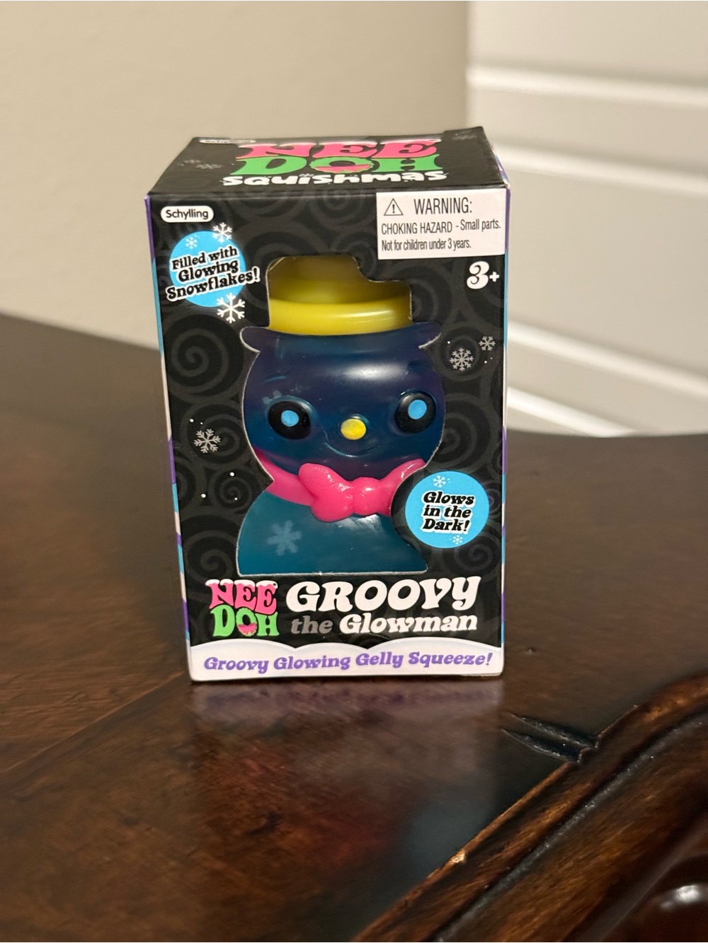 Nee Doh Groovy the Glowman - Blue Glowing Squeeze Toy